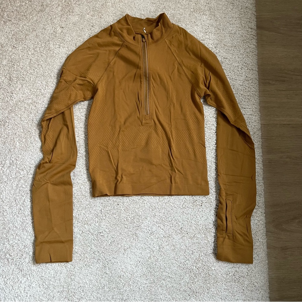 LULULEMON Swiftly Tech 1/2 Zip 2.0 Spiced Bronze / Tuscan Gold